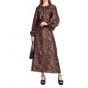 NEW EOLA satin maxi dress in rust